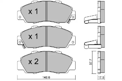 Комплект тормозных колодок AISIN BPHO-1905